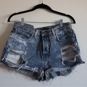 Distressed mini shorts